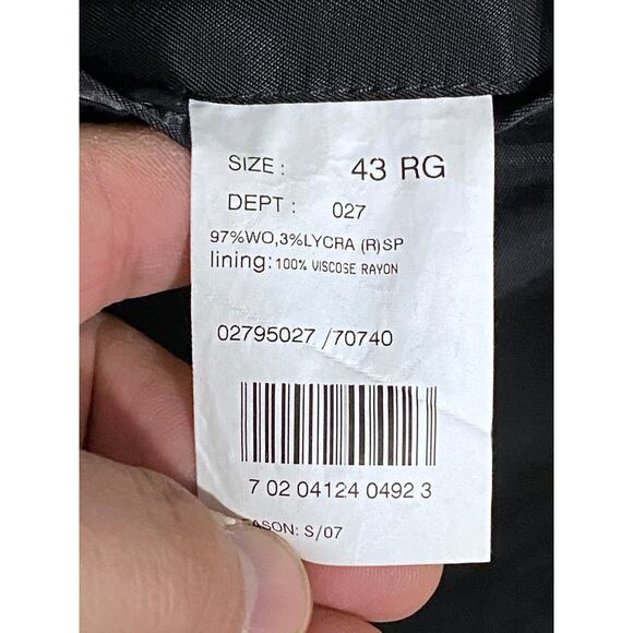 Brooks Brothers 346 Stretch Sport Coat Wool Lycra 2 Button Blazer Jacket Men 43R - Picture 11 of 11